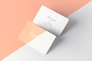 Rounded Business Card Mockup