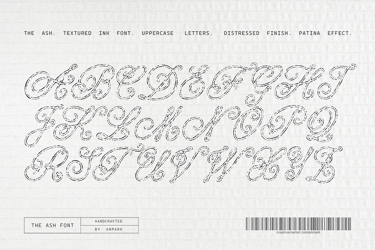 The Ash Forged Textured Script, a Script Font by AnMark (Photo 7 of 17)