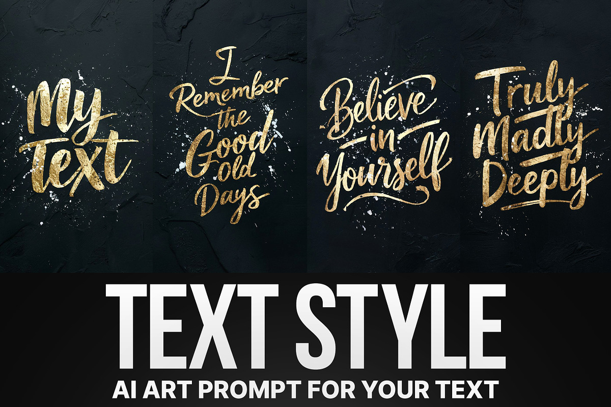 Ideogram Text Style AI Art Prompt, an Illustration by Sevenstyles (Photo 1 of 2)