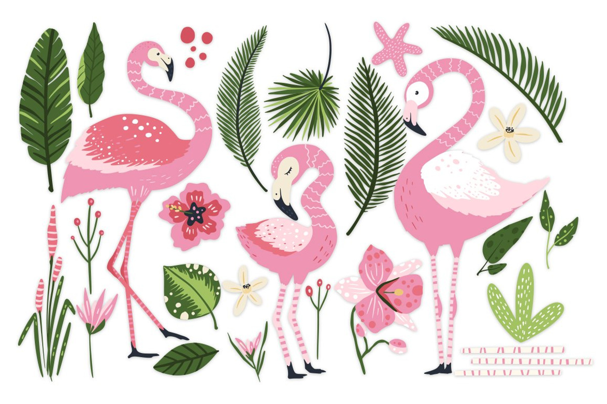 Flamingo Gardens illustration bundle, an Animal Illustration by Red Ink (Photo 9 of 12)