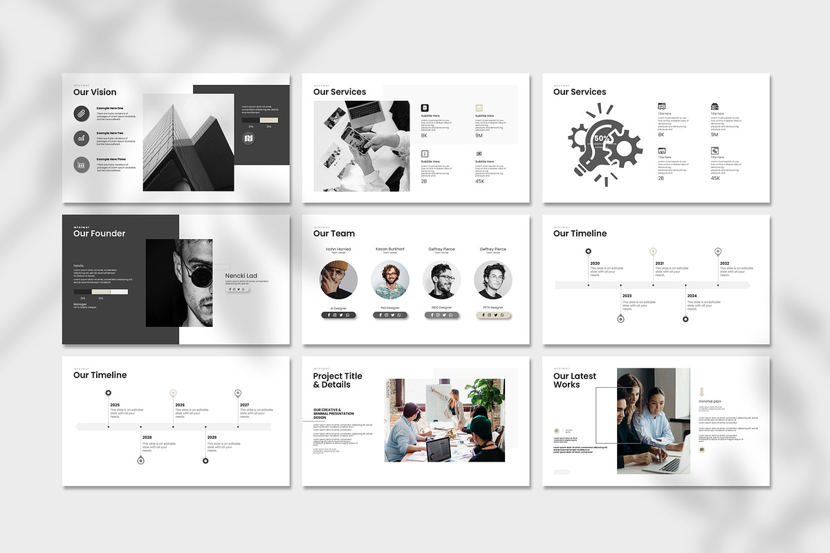 Minimal PowerPoint Template, a Presentation Template by Creative-Work (Photo 4 of 5)