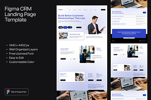 Figma CRM Landing Page, a Landing Page Template by Musara