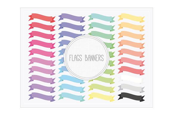 Clip Art-Flags Banners preview 2