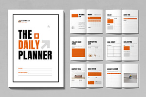 Daily Planner Template Layout, a Brochure Template by MightyDesign