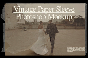 Vintage Photo Paper Sleeve Mockups