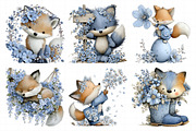 Whimsical Spring Fox Clipart, an Illustration by Daily.Designs (Thumbnail 7 of 8)