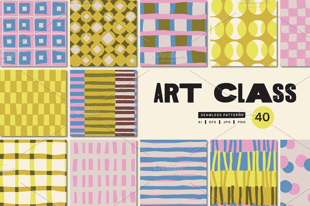 Art Class. Seamless Patterns, a Pattern Graphic by oxygen_8