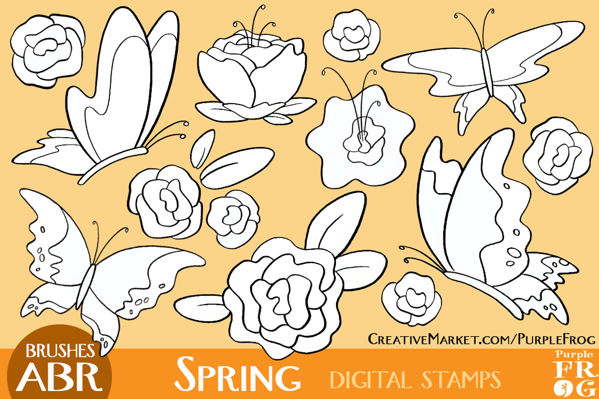 SPRING - Digital Stamps / Brushes
