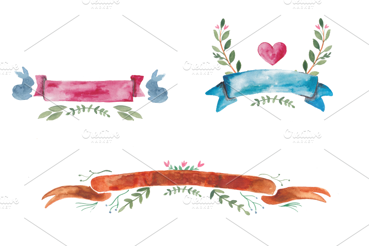 Watercolor Wreath Builder, an Illustration by Susan Brand Design (Photo 2 of 2)