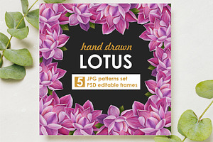 LOTUS hand drawn patterns and frames