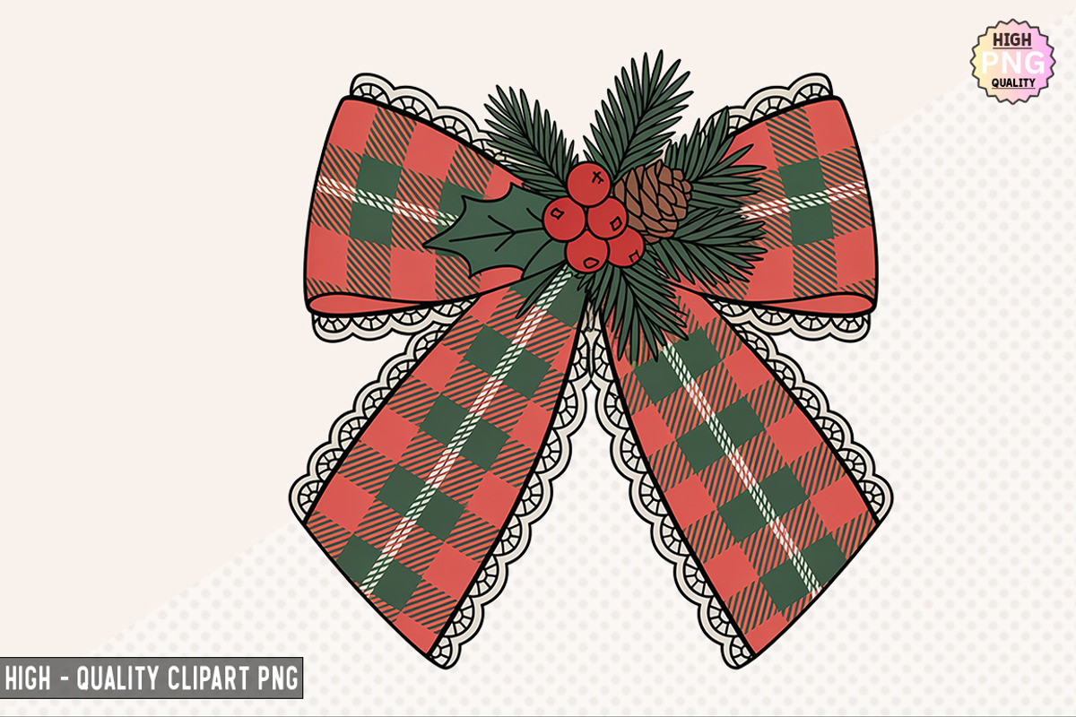 Christmas Coquette Bow Clipart Bundl, a Graphic by crative8112 (Photo 9 of 9)