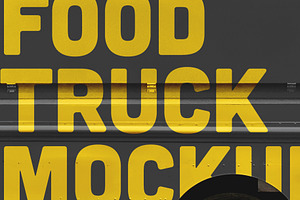 Food Truck Vinyl Wrap Mockup