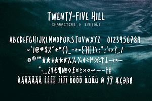 Twenty-Five Hill Font