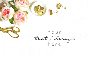 Pink and Gold Styled Desktop 