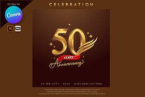 Set of Anniversary Logotype Design