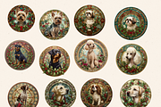 DOG ORNAMENTS CLIPART, an Animal Illustration by Daring Digies (Thumbnail 2 of 9)