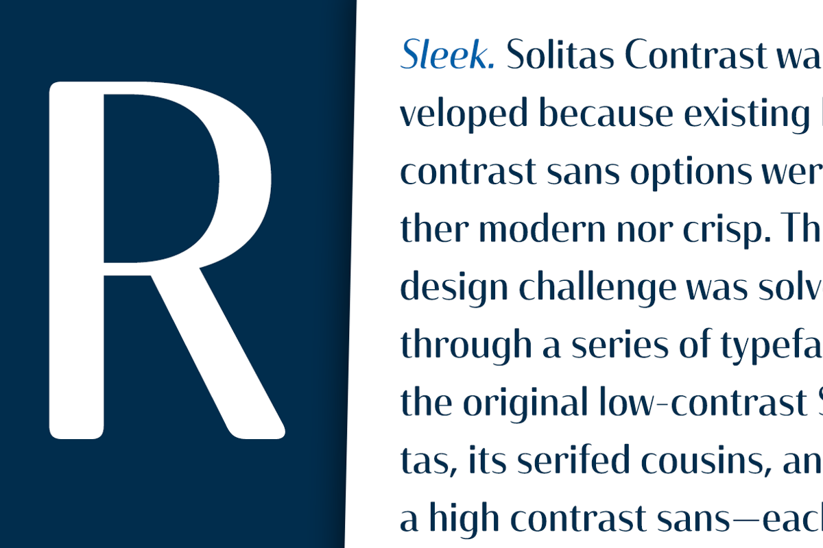 Solitas Contrast, a Sans Serif Font by insigne (Photo 3 of 5)