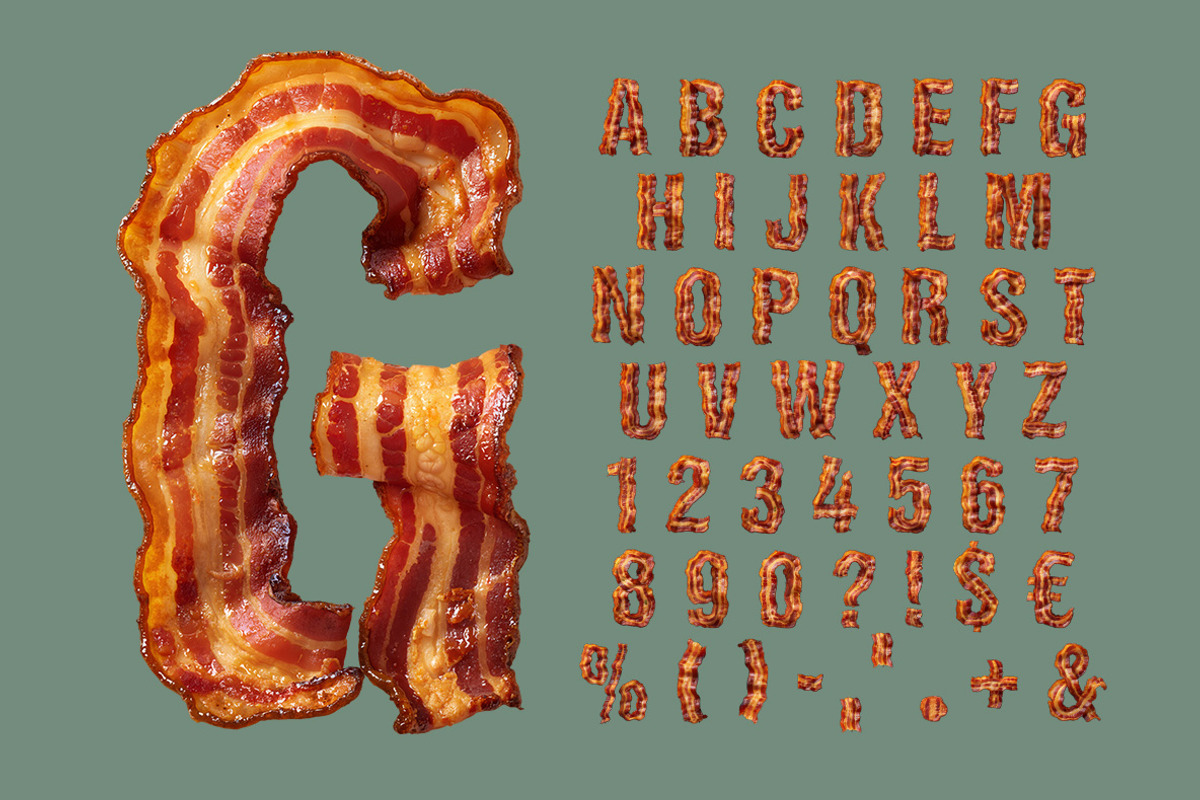 Bacon Font, a Sans Serif Font by Handmadefont (Photo 2 of 10)