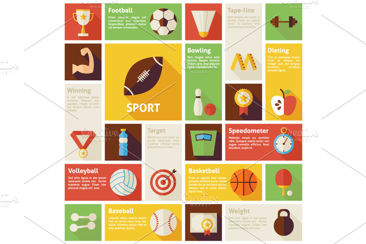 Sport Competition Flat Infographics, a Healthcare Illustration by Anna_leni (Photo 3 of 4)