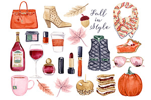 Fall Fashion Clip Art Set