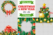 Christmas and New Year Themes, a Decorative Illustration by TAlex (Thumbnail 1 of 6)