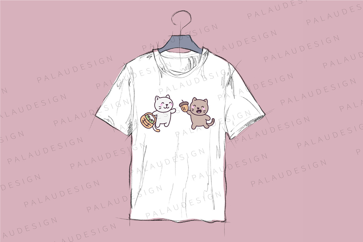 Cute Kawaii Cat Autumn Character, a Seasonal Illustration by Palau (Photo 2 of 12)