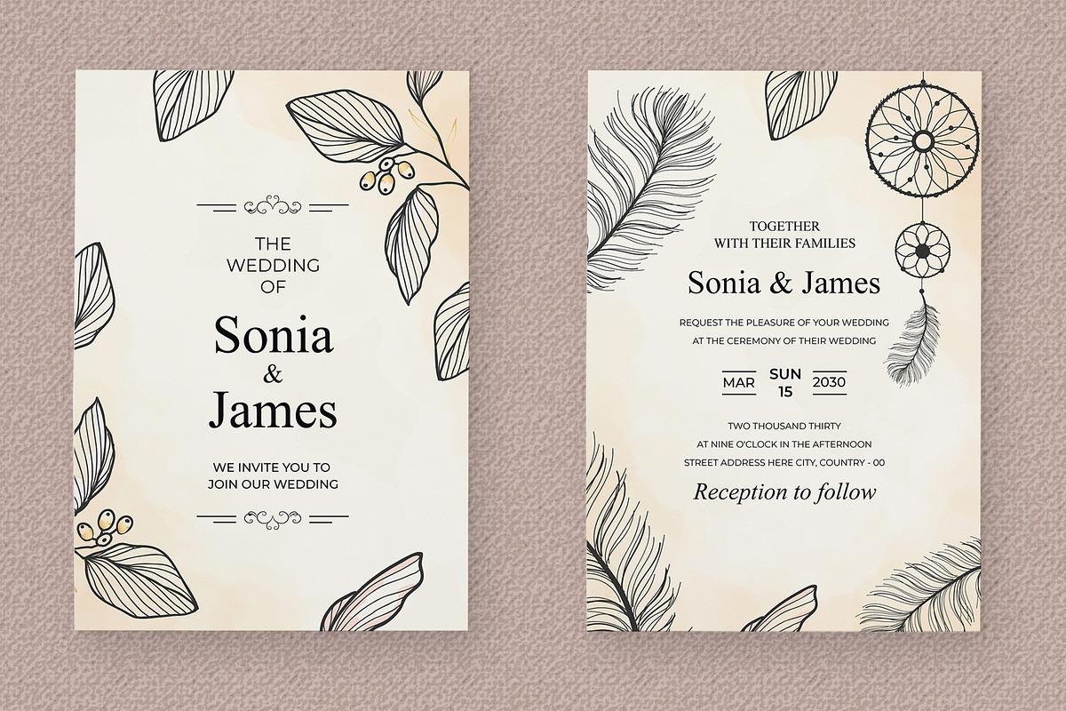 Wedding Invitation Card Design, an Invitation Template by MightyDesign (Photo 1 of 4)