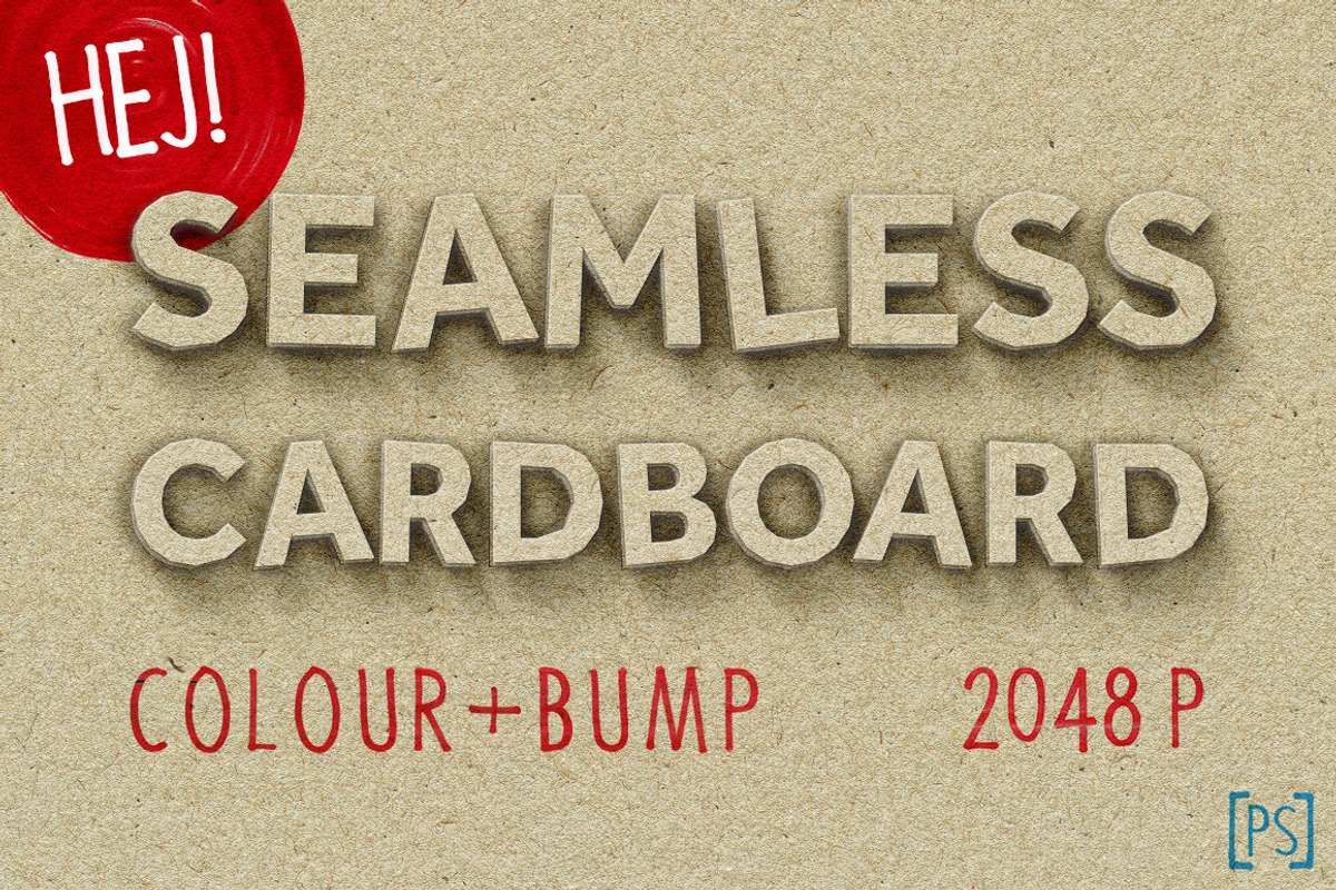 SEAMLESS CARDBOARD, a Layer Style Add-On by HEJBRUSH.COM (Photo 1 of 2)
