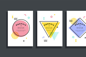 Cover template in Memphis design