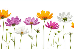 Colorful spring cosmos flowers, a Nature Photo by MistyDay