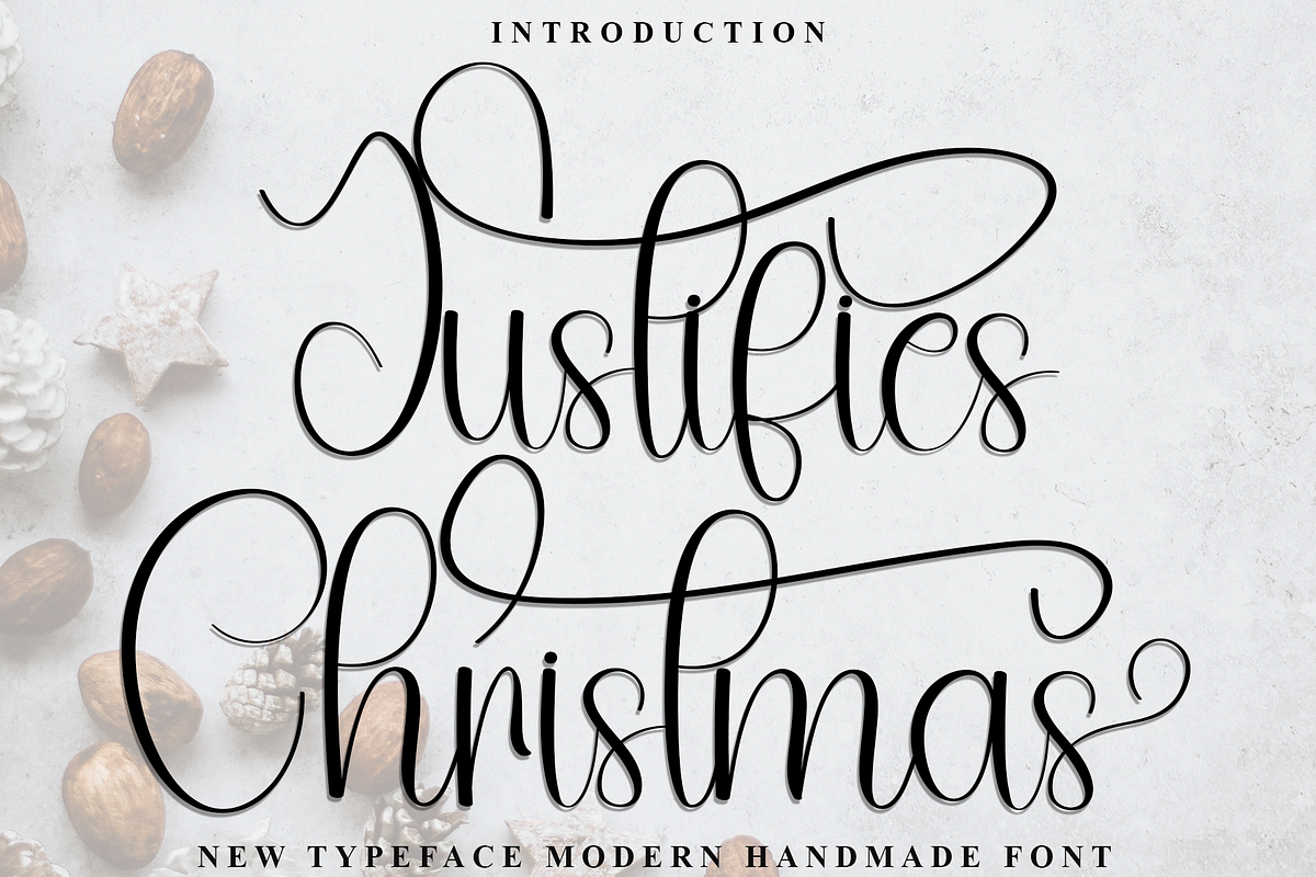 Justifies Christmas, a Handwritten Font by FreshTypeINK (Photo 1 of 8)