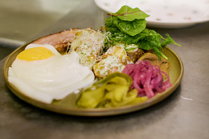 Egg meal savory breakfast potatoes onion herbs, a Food & Drink Photo by Photo Drive Studio