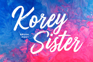 Korey Sister - Brush Font