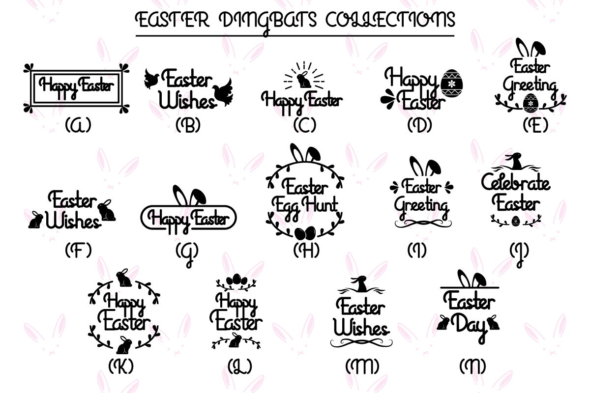 Easter Egg Dingbats preview 2