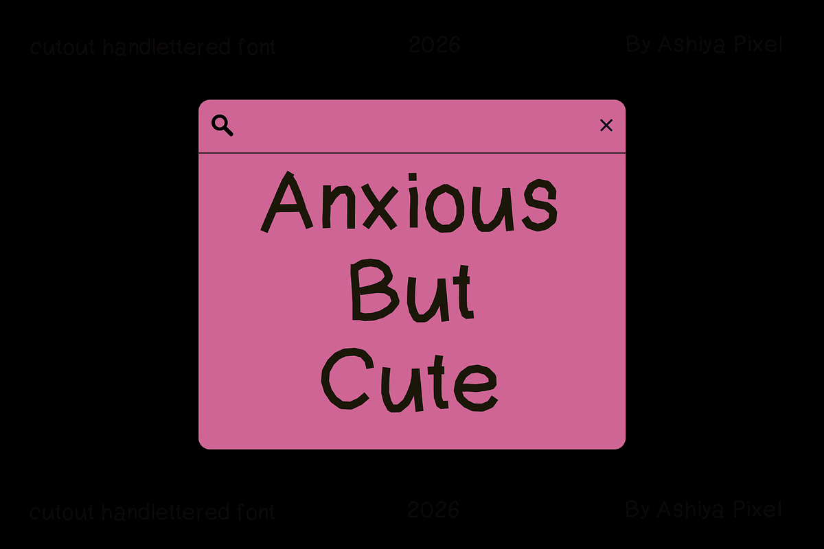 anxious thoughts font, a Sans Serif Font by Ashiya Pixel (Photo 6 of 9)