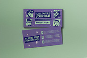 Purple Halloween Sale Voucher, a Card Template by graphicook (Thumbnail 1 of 3)