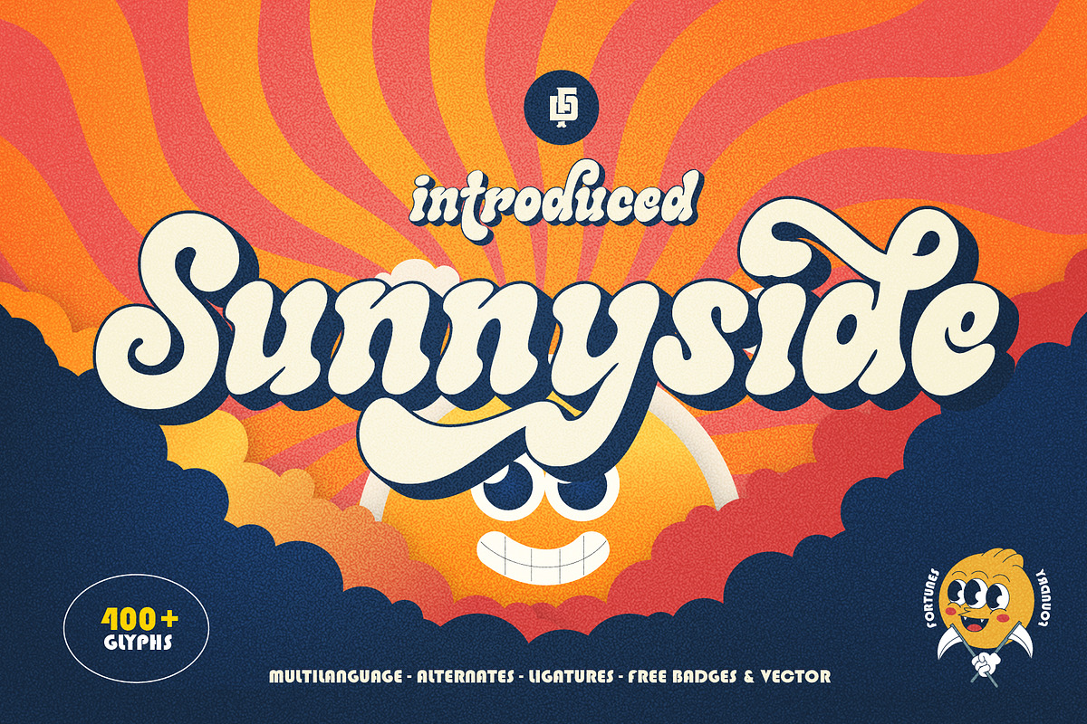Sunnyside Groovy Font + Extras, a Script Font by Fortunes Co (Photo 2 of 14)