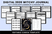 Digital 2026 Witchy Journal KDP, a Stationery Template by Shumaya (Thumbnail 1 of 4)
