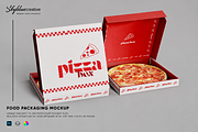 Pizza Box Mockup, a Packaging Mockup by skybluecreative (Thumbnail 1 of 2)