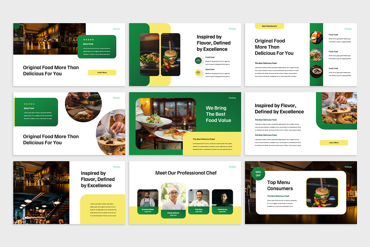 Pockoy - Restaurant Powerpoint, a Presentation Template by rgbryand (Photo 3 of 7)