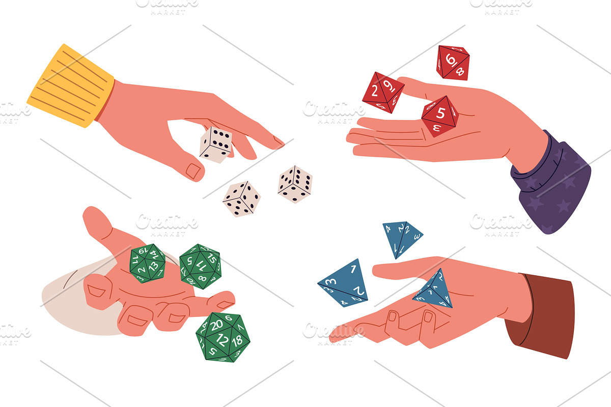 Adventure board game. Human hands, an Object Illustration by YummyBuum
