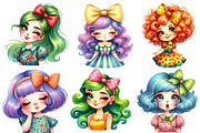 Girls Sublimation Clipart Bundle, an Illustration by Designworld (Thumbnail 5 of 6)