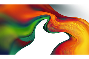 Vibrant Abstract Swirl Shapes Create, an Illustration by BazziBa♥