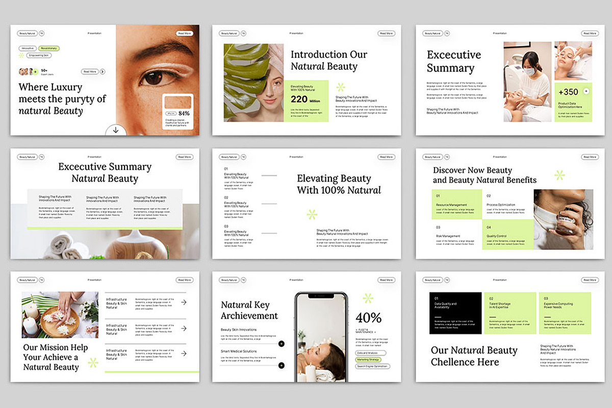 Natural Beauty Presentation Template, a Presentation Template by TypeMakers (Photo 2 of 5)