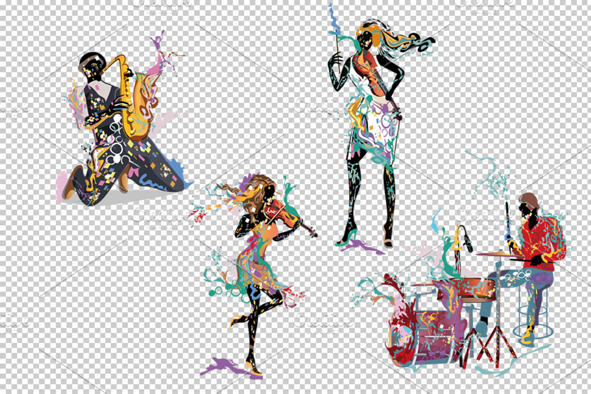 Abstract colorful musicians., a Person Illustration by Laifalight (Photo 2 of 7)