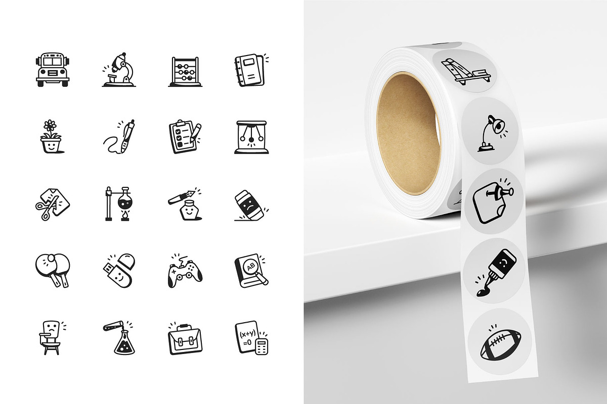School Doodles Icons Pack, an Outline Icon by Prosymbols (Photo 5 of 8)