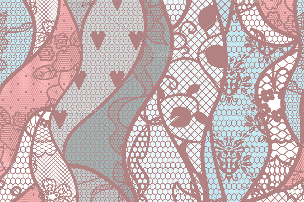Lacy vector seamless patterns, a Pattern Graphic by tamara.comotomka (Photo 2 of 6)