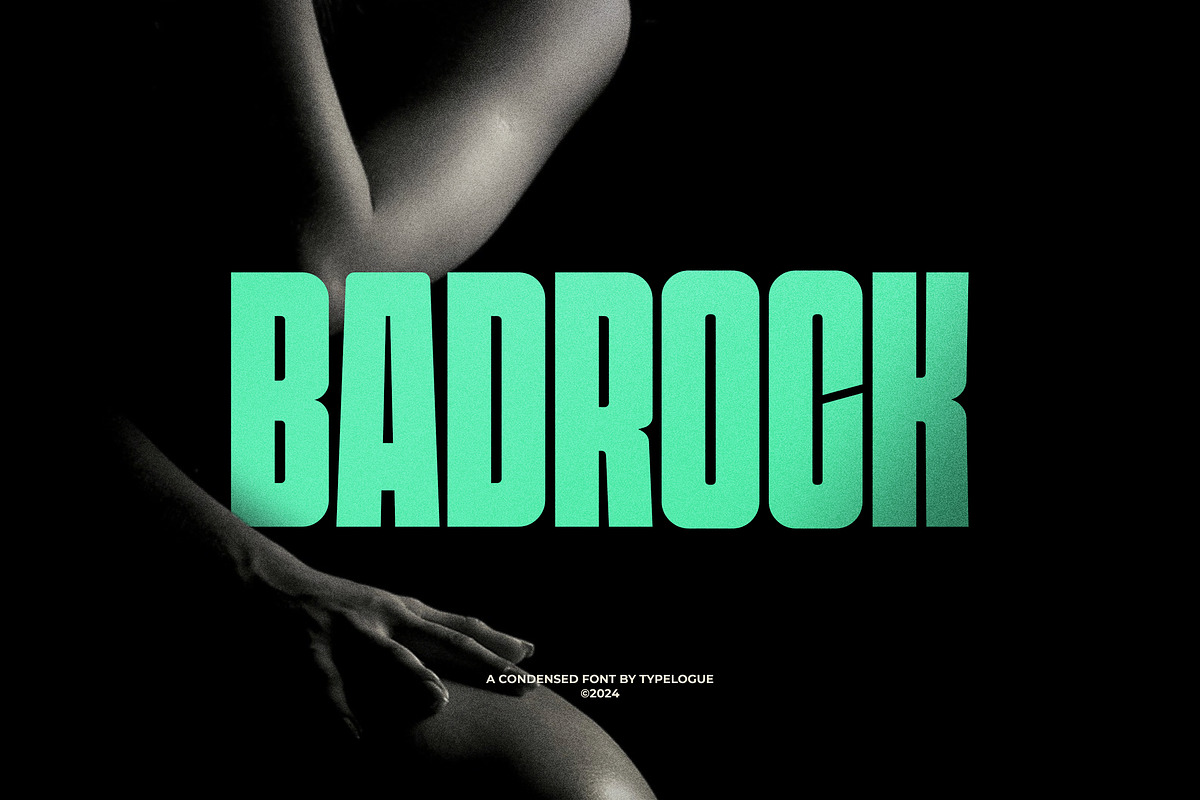 Badrock | Condensed Display Font, a Sans Serif Font by Ariya Works (Photo 1 of 9)
