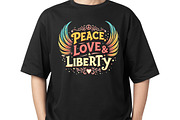 Peace, Love & Liberty SVG, an Illustration by Awieee1 (Thumbnail 2 of 4)
