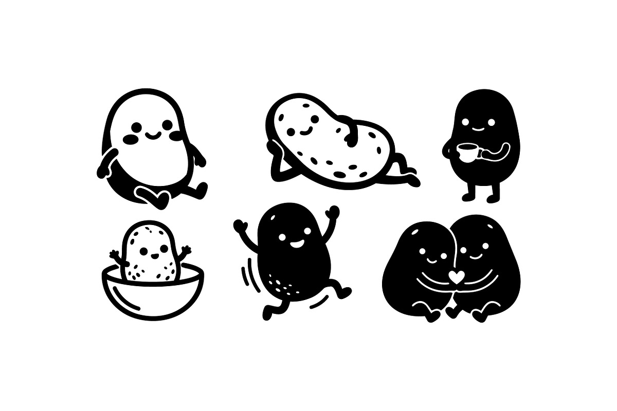 Cute Potato Character Clipart, an Illustration by designvectx (Photo 2 of 3)